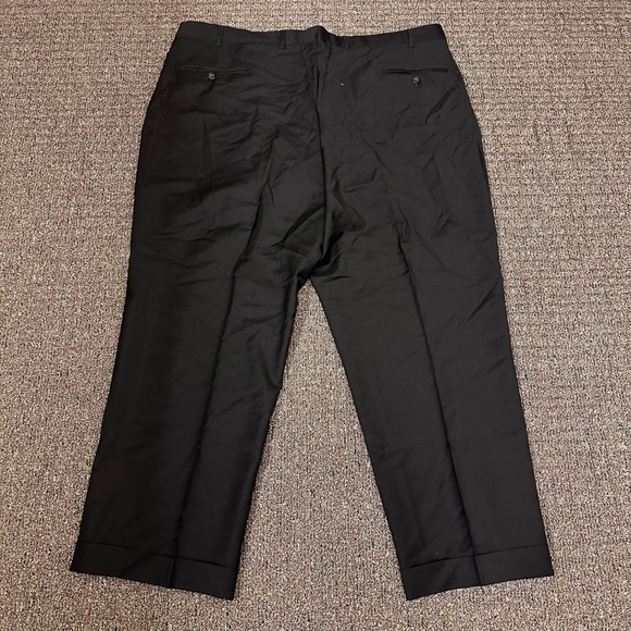 Caracciolo‎ Napoli Marlane Dress Pants Mens Size 40 Slacks Black Wool Flaw NWT - Picture 3 of 9